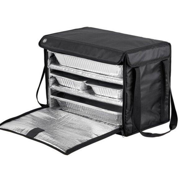 American Metalcraft Deluxe Black Polyester Insulated Delivery Bag - Picture 1 of 2